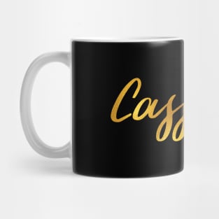 Cassidy Name Hand Lettering in Faux Gold Letters Mug